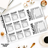 Teacher Facts || Quote Sheet